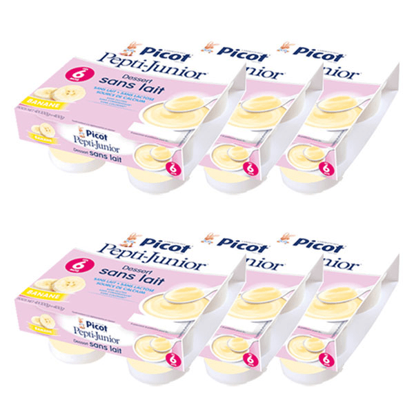 Mon 1er Dessert Sans Lait Banane +6m 4 x 100g - Lot de 6 Boîtes
