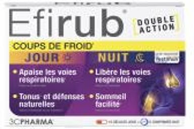 Efirub Jour/Nuit 15 Gélules + 5 Comprimés - Boîte 15 gélules + 5 comprimés