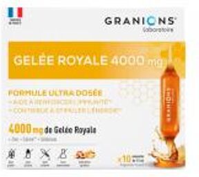 Gelée Royale 4000 mg 10 Unités - Boîte 10 ampoules de 15 ml