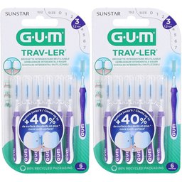 Gum® Trav-Ler® Brossettes interdentaires 1,2 mm violet