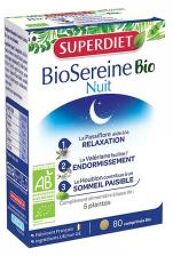 BioSereine Nuit Bio 80 Comprimés - Boîte 80 comprimés