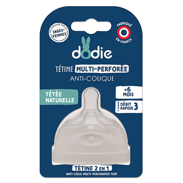 Tétine Biomimétisme Tétine et bague 6+ mois Silicone Débit 3 Rapide