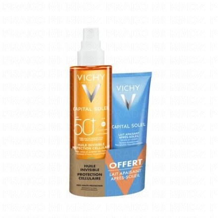 Capital Soleil - Huile Solaire Invisible 200 ml + Lait Apaisant Après-Soleil Offert 100 ml