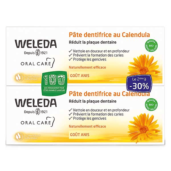 Soin Bucco-Dentaire Pâte Dentifrice au Calendula Lot de 2 x 75ml