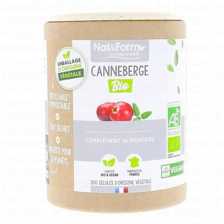 NAT & FORM Ecoresponsable - Canneberges bio x200 gélules