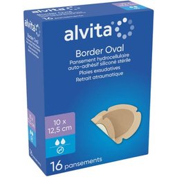 Border Oval Pansement Hydrocellulaire 10x12,5cm 16uts