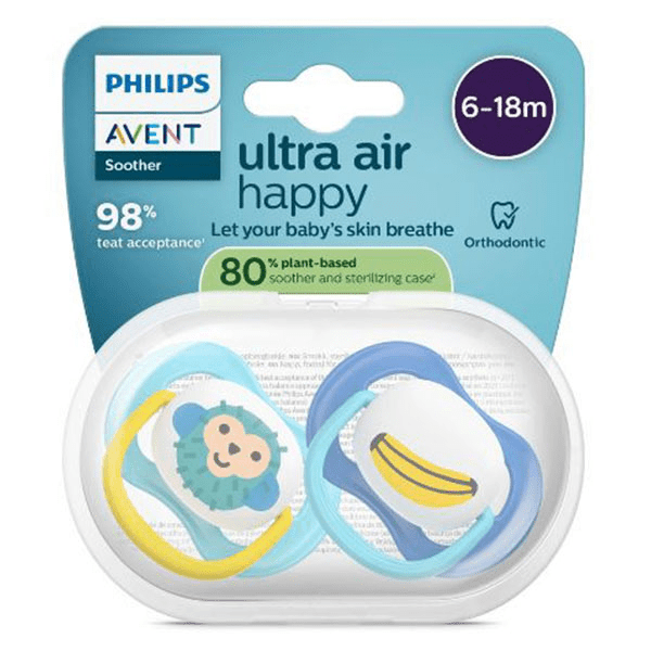 Sucette Ultra Air jour 6-18M Mix x2, sans BPA