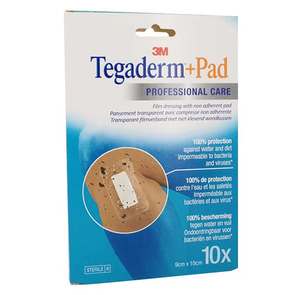 Tegaderm + Pad Pansement Transparent Stérile 9 x 10cm 10 unités