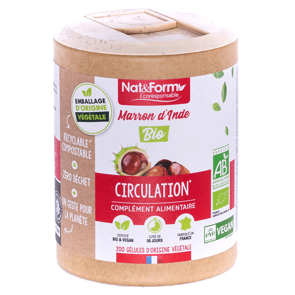 Écoresponsable Marron d'Inde Bio 200 gélules