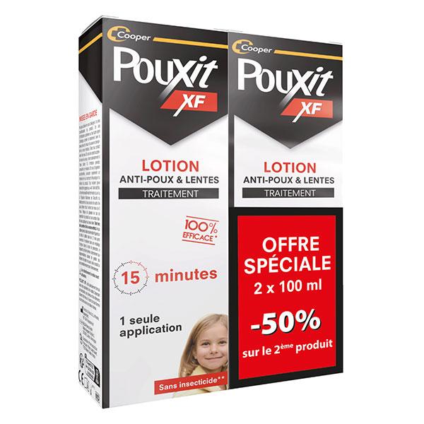 Extra Fort Lotion anti-poux et lentes Agit en 1 seule application de 15 minutes Lot 2x100 ml