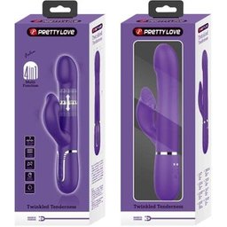 Zalin Rabbit Vibrateur Perles 4 en 1 Violet 1ut