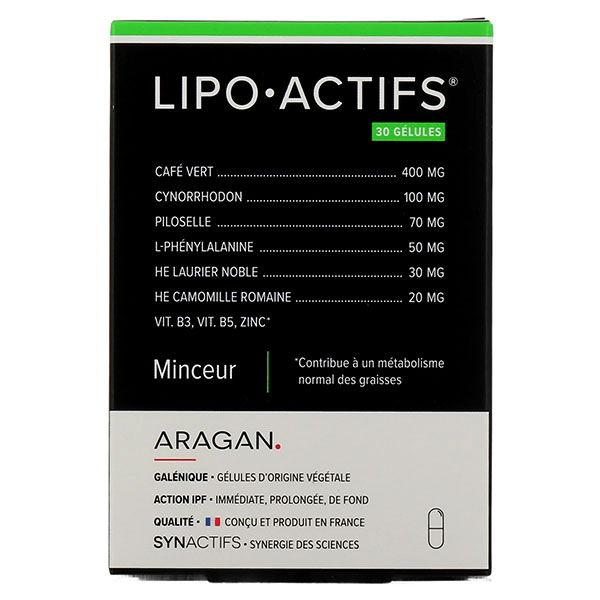 Aragan - - Lipoactifs® - Minceur - Piloselle et Zinc - 30 gélules