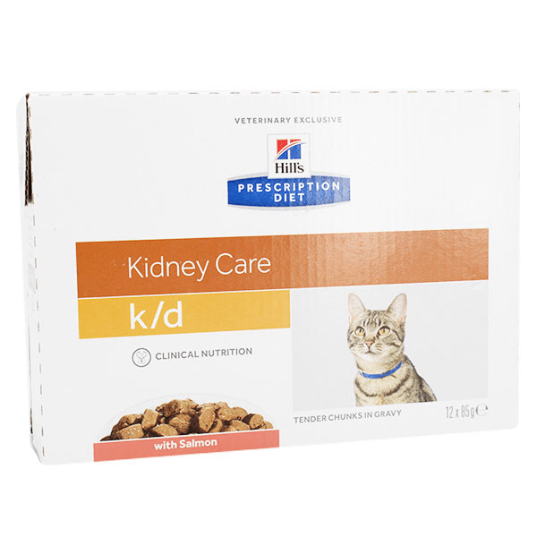 Prescription Diet Feline K/D Kidney Care Aliment Humide Saumon 12 x 85g