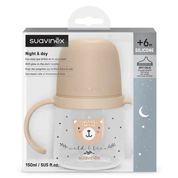 Biberon à Anses +6 mois Wild&Free Night And Day Marron 150ml