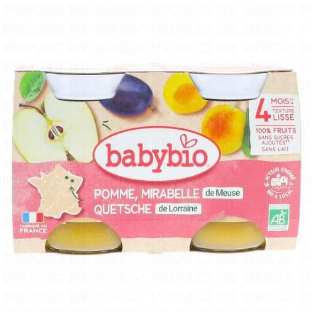 Fruits - Petits pots Mirabelle, pommes dès 4 mois 2x130g