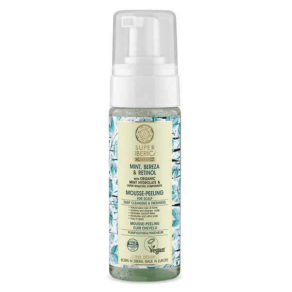 - Mousse peeling Menthe et Bouleau cheveux gras 170ml