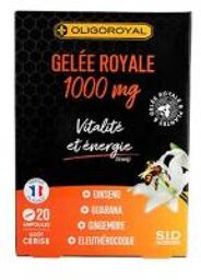 Oligoroyal Gelée Royale 1000 mg Énergie et Vitalité 20 Ampoules - Boîte 20 ampoules de 10 ml