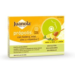 Juanola™ pastilles propolis, lierre grimpant, miel, zinc et vitamine C 24 u.