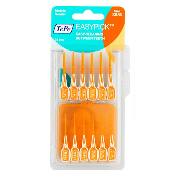 Easy Pick Cure-Dents Silicone Orange XS/S 36 unités