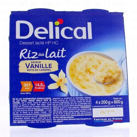 Crème dessert HP/HC Edulcorée Riz au Lait vanille 4x200g