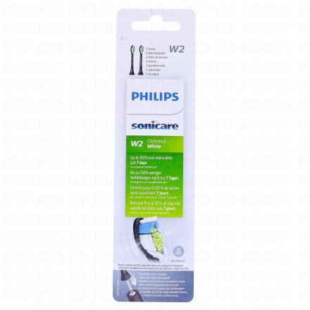 Sonicare W2 optimal white - Tête de brosse de rechange noire x2