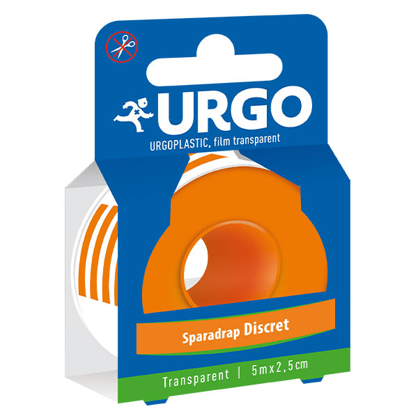 UrgoPlastic Sparadrap Transparent Rouleau 5m x 2,5cm