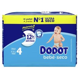 Fraldas Bebé Seco Tamanho 4 9-14kg 40 Unidades