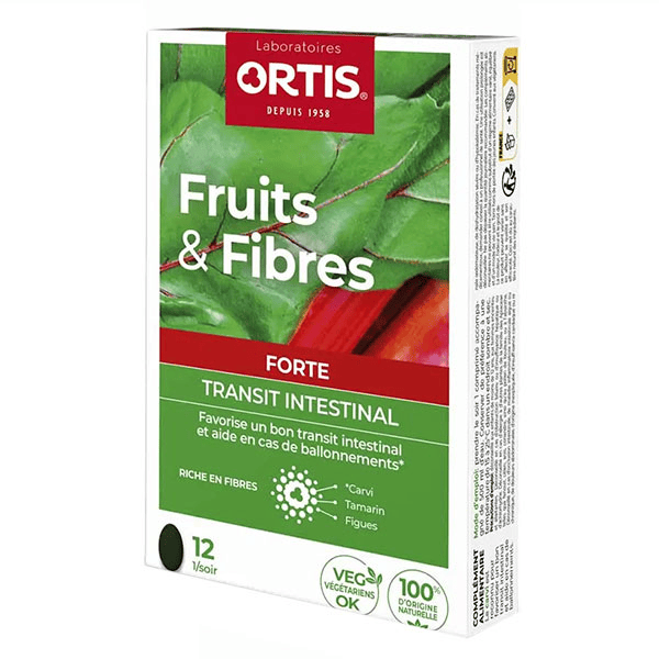 Transit Intestinal Fruits et Fibres Forte - 12 comprimés