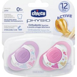 Chicco™ tétine physio + 12 mois rose 2uds 2uds