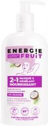 Énergie Fruit Masque 2 en 1 Sans Silicone - Cheveux Boucles - Coco et Beurre de Karité Bio - Flacon-Pompe 300 ml