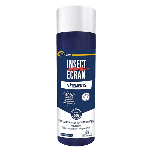 Trempage vêtements et tissus Solution insecticide 200 ml