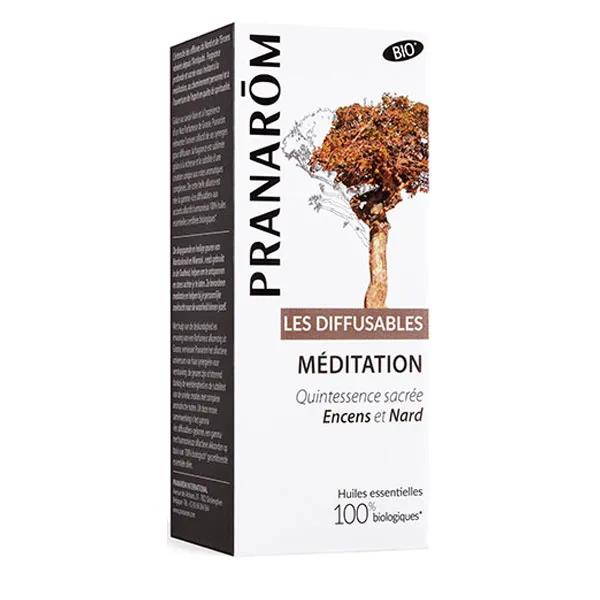 Pranarôm Les Diffusables Mélange d'Huiles Essentielles Méditation Bio 30ml