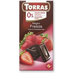 Chocolat Noir aux Fraises 75g