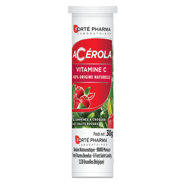 Acérola Vitamine C 12 comprimés à croquer