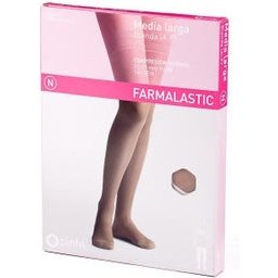 Bas Long Dentelle (A-F) Compression Normale Beige TM