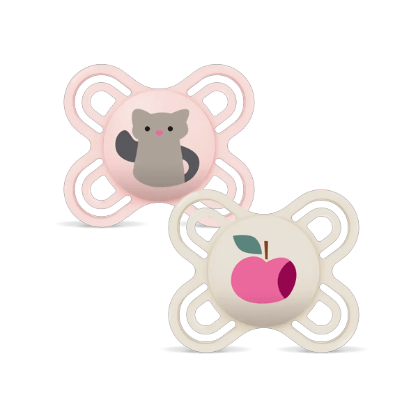 Sucettes Perfect Naissance 0 à 2 mois Silicone Chat et Pomme x2