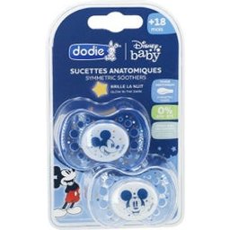 Disney Sucette Anatomique Silicone Duo Nuit Mickey +18mois