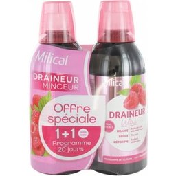 Milical Draineur Ultra Framboise 2x500mL