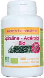 SPIRULINE+ ACEROLA BIO AB 300 comprimés.