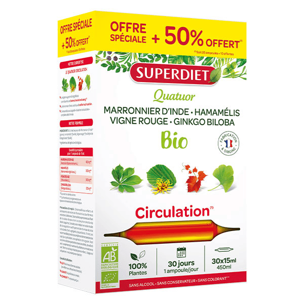 Quatuor Circulation 30 ampoules