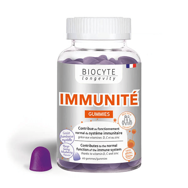 Immunité Gummies Système Immunitaire Vitamine D, C, Zinc 60 Gummies
