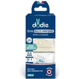 Biberon Tétine Multi-Perforée Débit 1 0-6M Bleu 150ml
