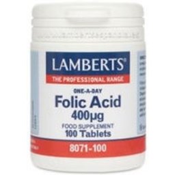 ácido fólico 400g 100 tabletas 100 tabletas