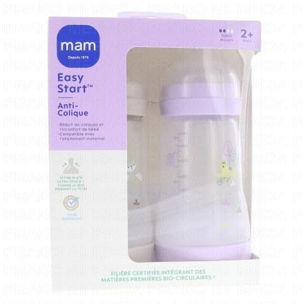 Easy Start Anti-Colique biberon débit 2 260ml lot de 2 lilas et sable