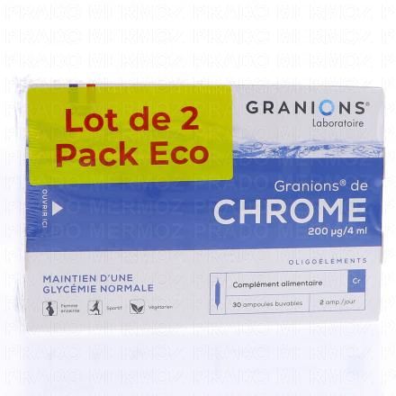 de Chrome lot de 2 * boîtes de 30 ampoules