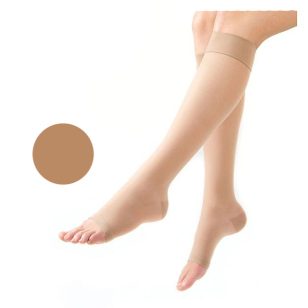Venactif Lux Chaussettes Pieds Ouverts Classe 2 Normal Taille 5 Ambre