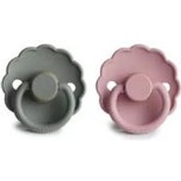 Sucette En Silicone 0-6M Baby Pink French Gray 2 Unités