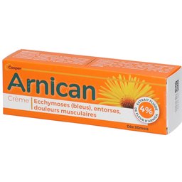 - Crème 4% à base d'extrait de fleur d'arnica - Ecchymoses (bleus), entorses, douleurs musculaires - Tube de 50 g