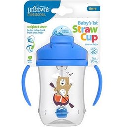 Dr Brown’s Mon Premier Gobelet avec Paille Ours Bleu +6 mois 270ml