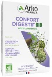 Arkofluides Arkofl Confort Digestif Bio - Boîte 20 ampoules de 10 ml
